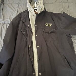 Black Men's db workwear Coaches Jacket LOS ANGELES RAMS